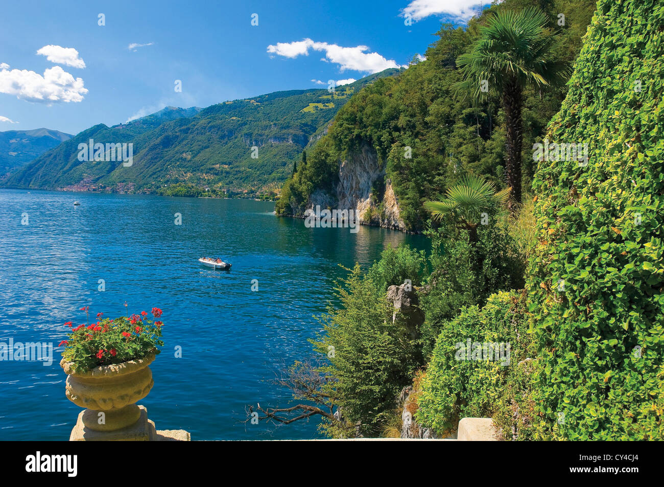 Europe Italy Province of Como Lenno Villa of the Balbianello the lake Stock Photo