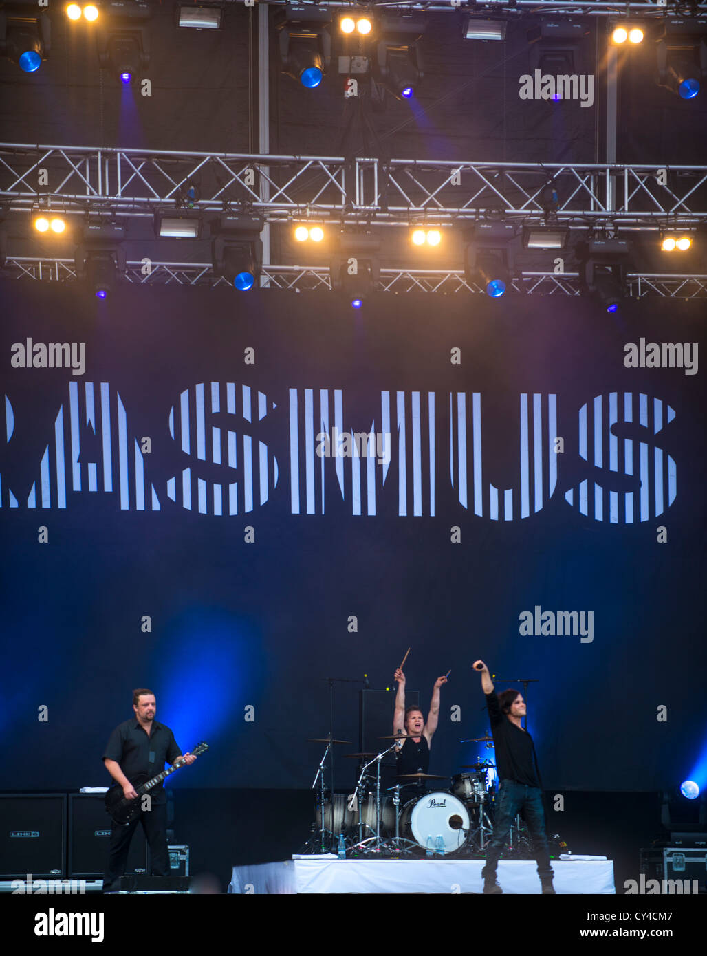 The Rasmus performing in Kaisaniemi Park, Helsinki, during Helsinki Day Stock Photo
