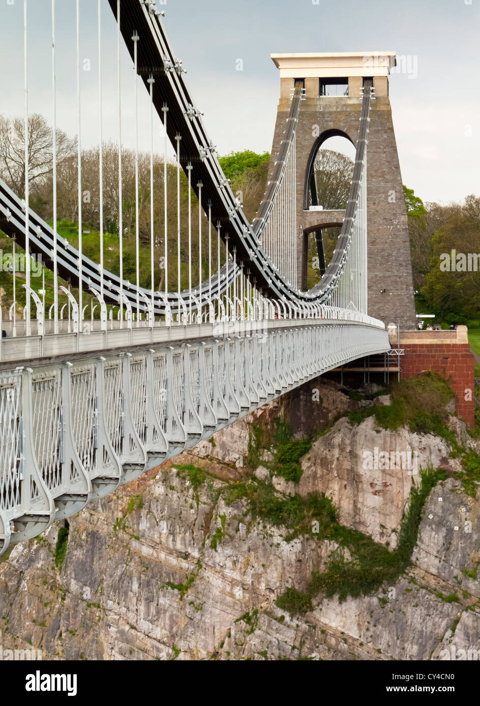 Clifton Suspension Bridge over the  River Avon Gorge in Bristol England UK designed by Isambard Kingdom Brunel and opened 1864 Stock Photo