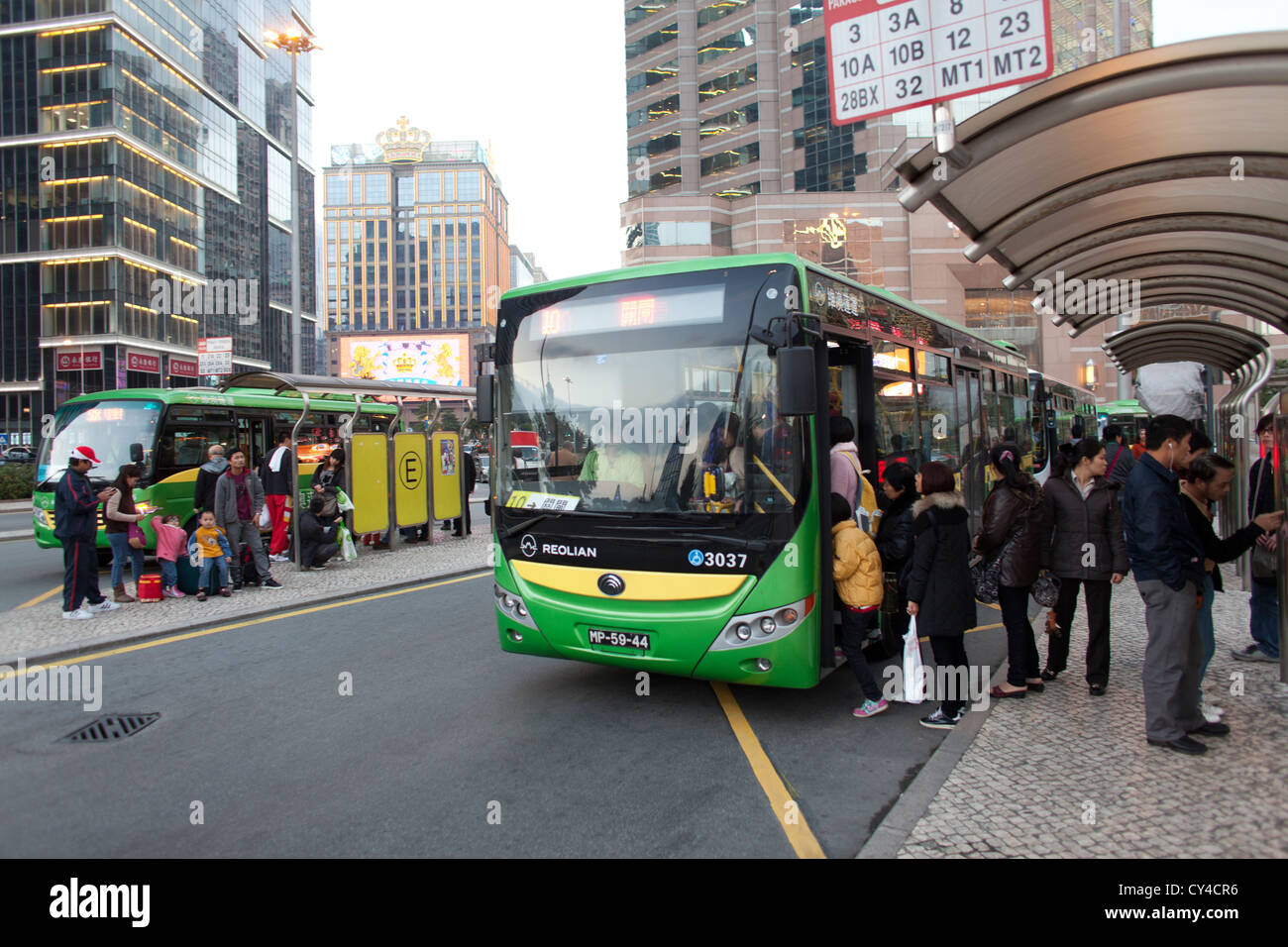busstation in Macau, China Stock Photo