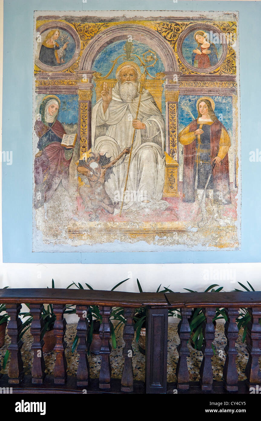 Europe Italy, Lombardy Province of Como Bellagio Villa Melzi D'Eril Museum Renaissance frescoes Stock Photo