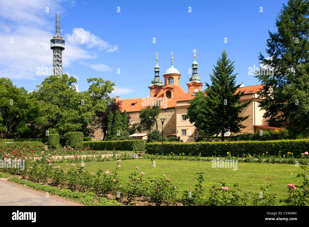 St. Vavrinec Church in Petrin Park Prague in the Czech Republic Stock Photo