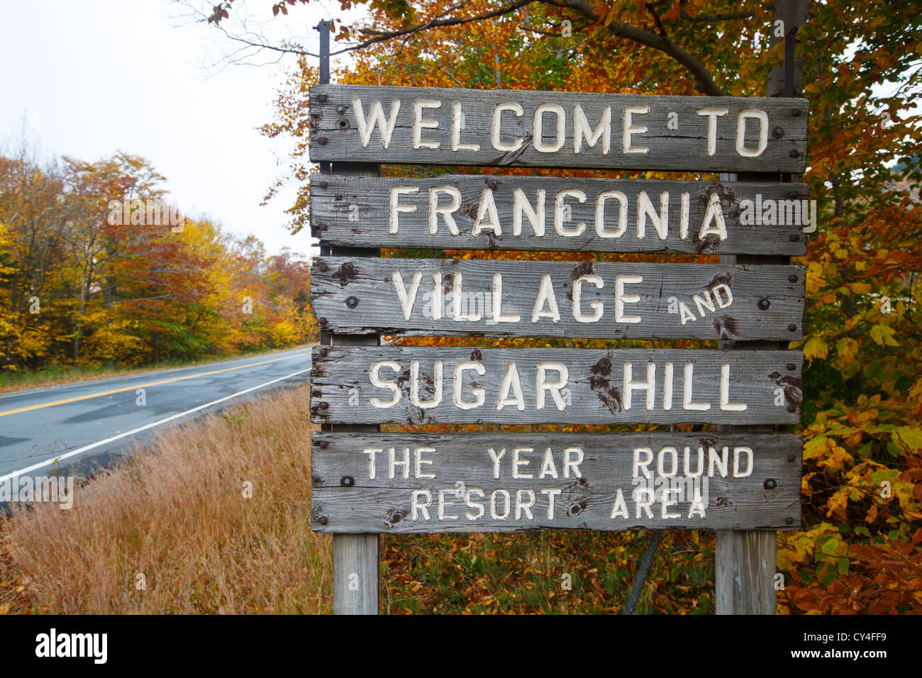 To Franconia Village in along Route 18 in Franconia, New