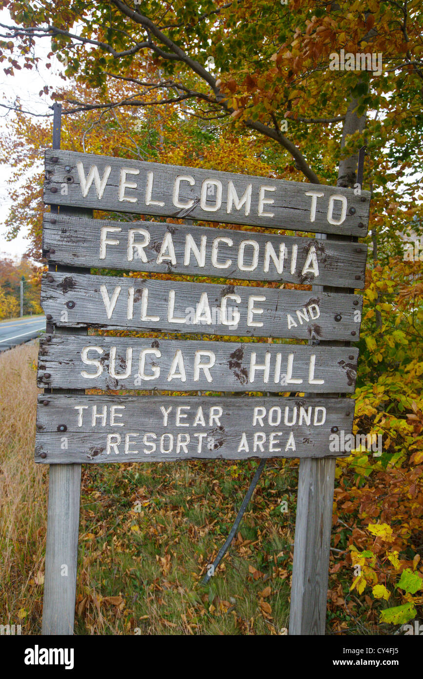 To Franconia Village in along Route 18 in Franconia, New
