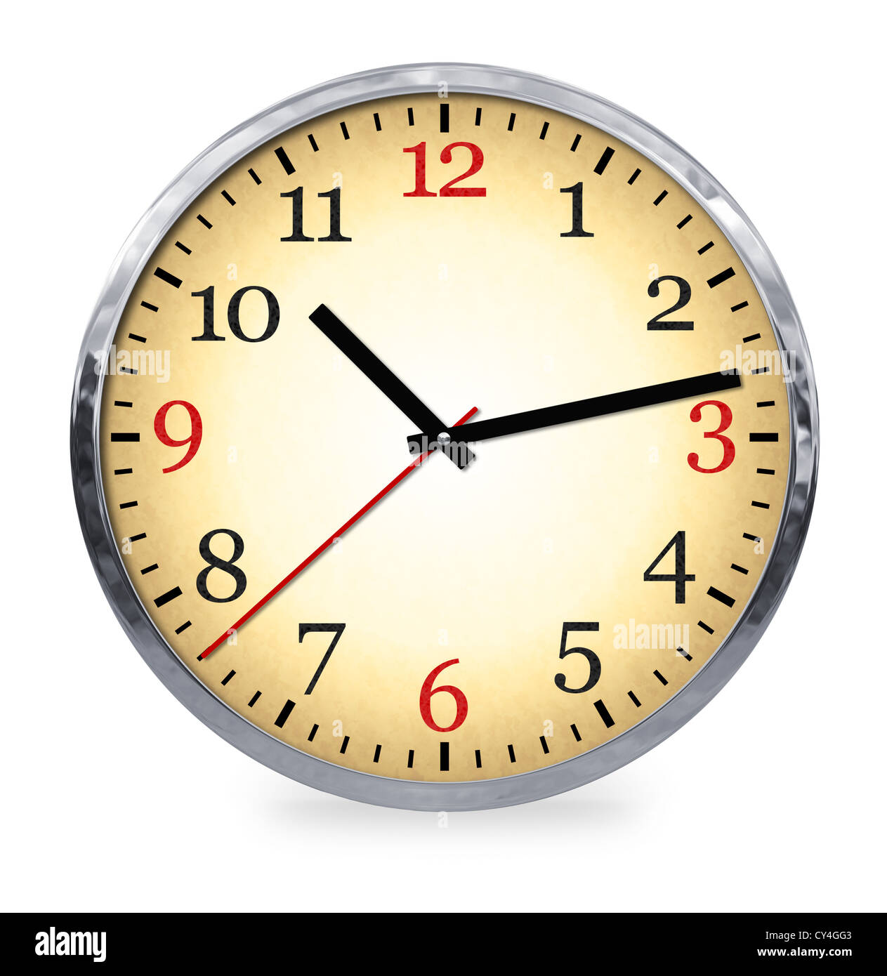 Vintage clock - isolated on white background Stock Photo - Alamy