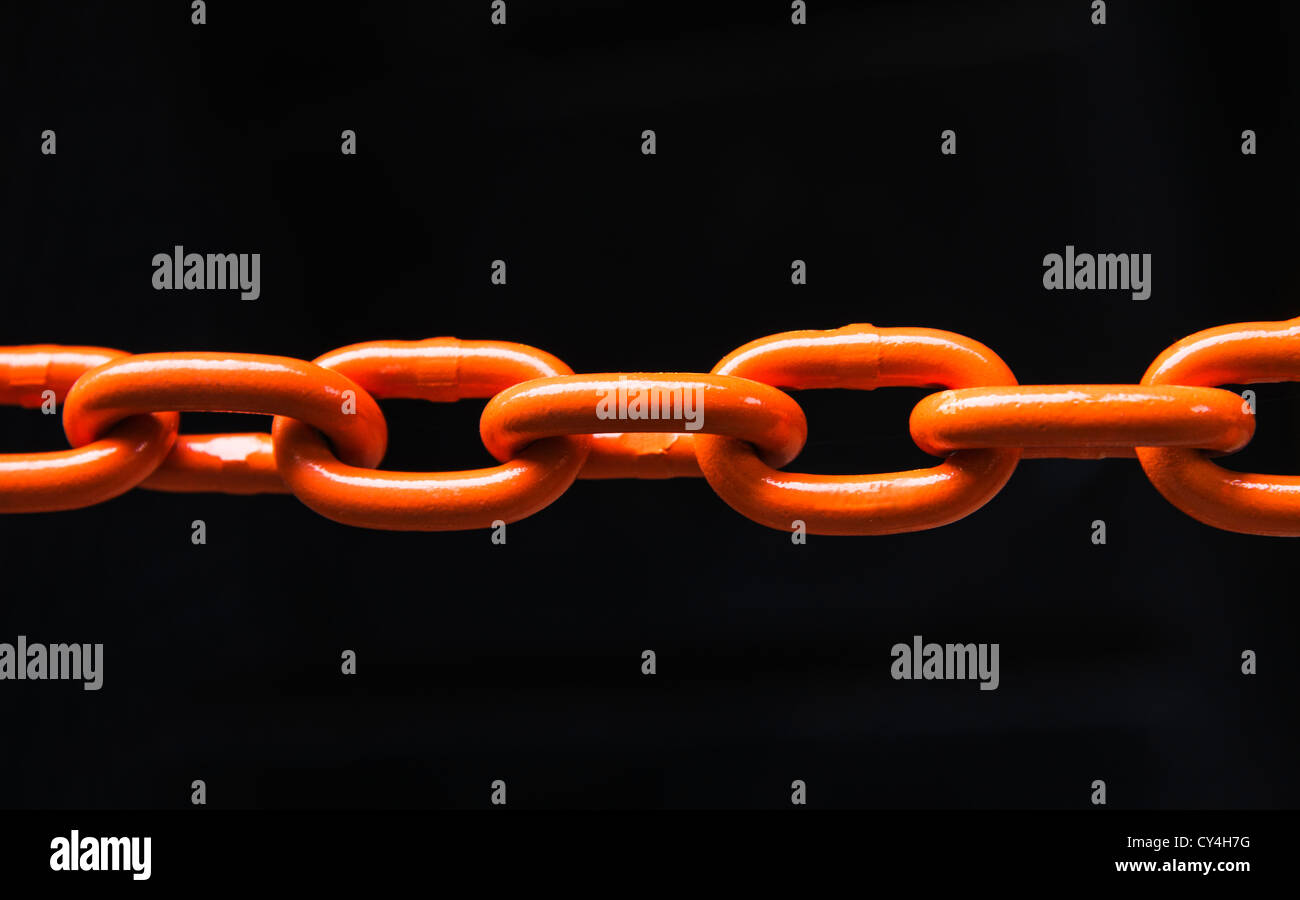 Chain on black background, studio shot Stock Photo - Alamy