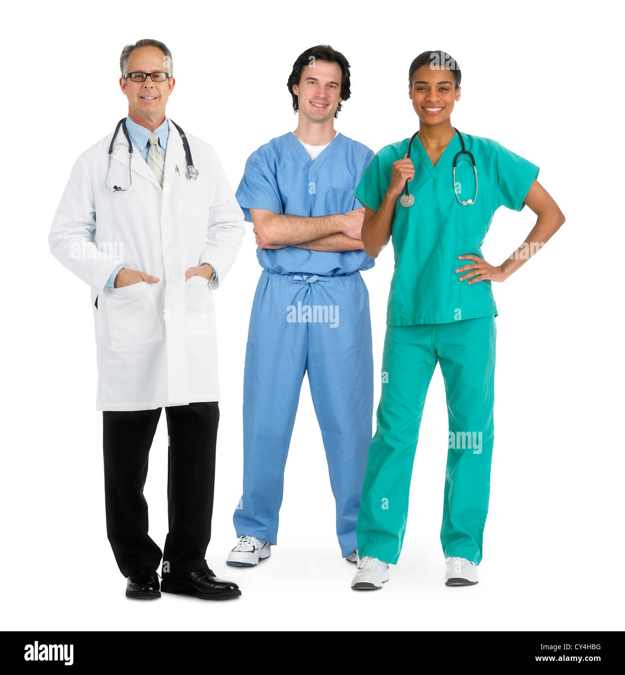 Portrait of team of healthcare workers, studio shot Stock Photo