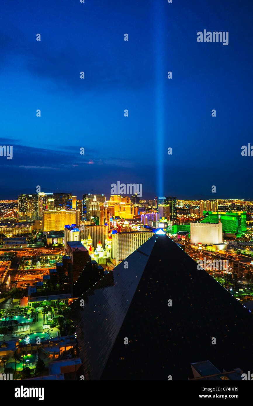 USA, Nevada, Las Vegas, Cityscape at night Stock Photo