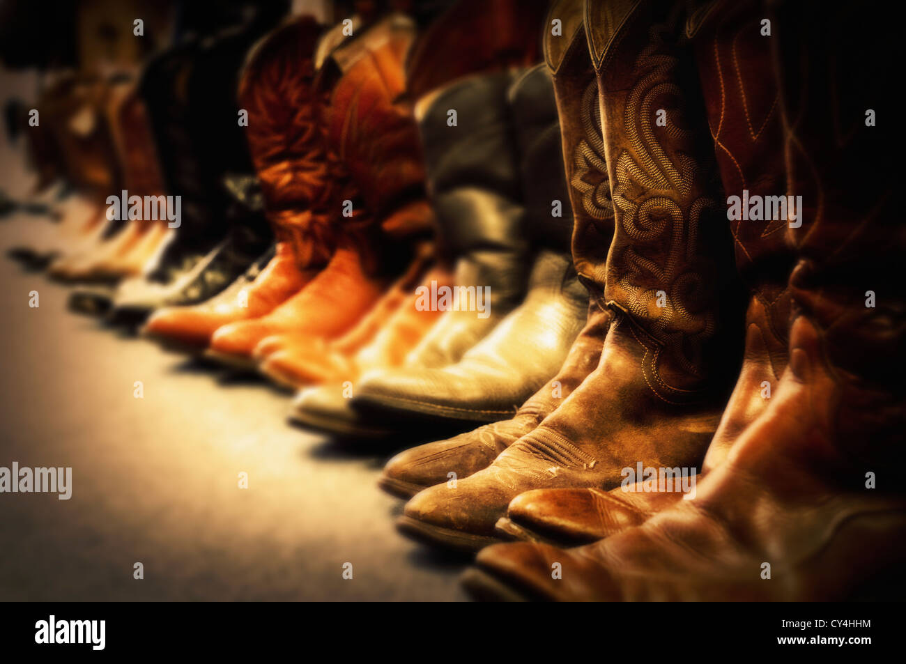 USA, Nevada, Las Vegas, Row of cowboy boots Stock Photo Alamy