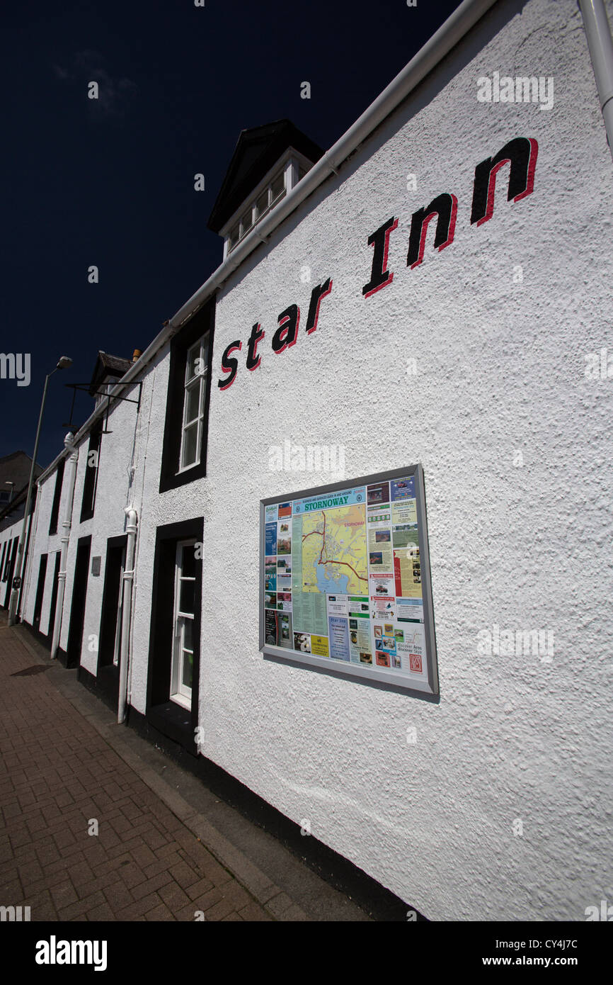Town of Stornoway, Lewis. The early 19th century Starr Inn public house and hotel at South Beach. Stock Photo