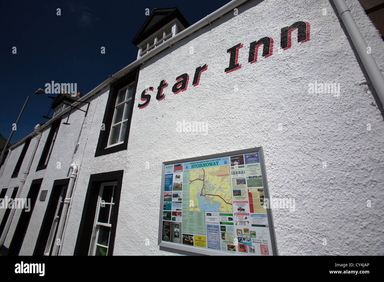 Town of Stornoway, Lewis. The early 19th century Starr Inn public house and hotel at South Beach. Stock Photo