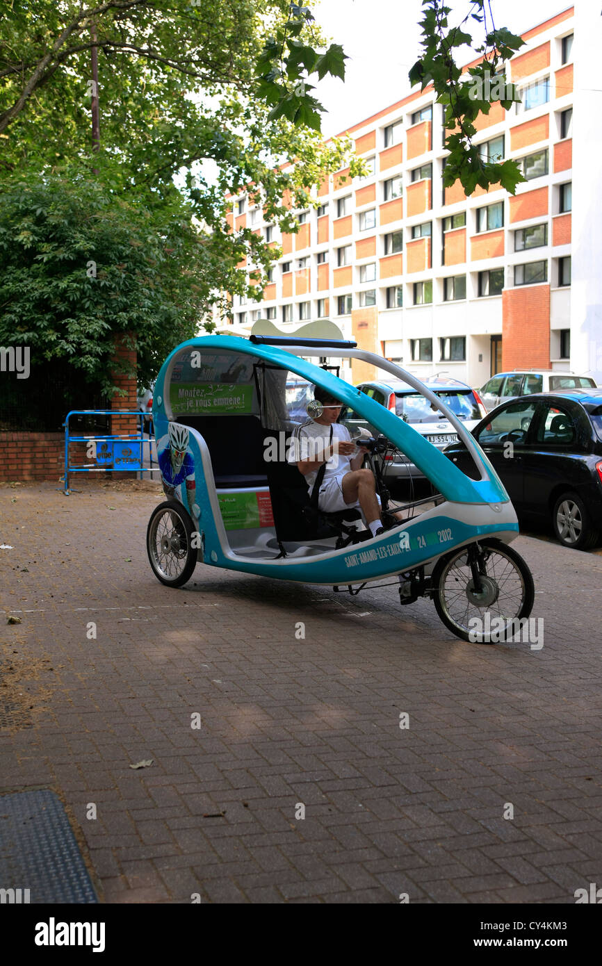 Pedicab taxi in Lille France Stock Photo