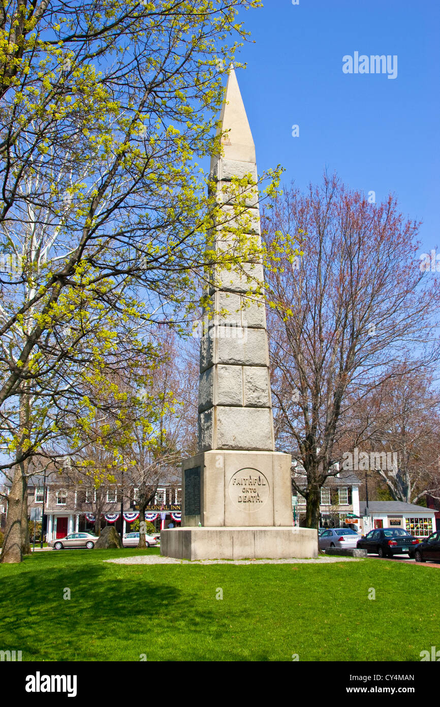 The Civil War Monument on the Concord Common Stock Photo