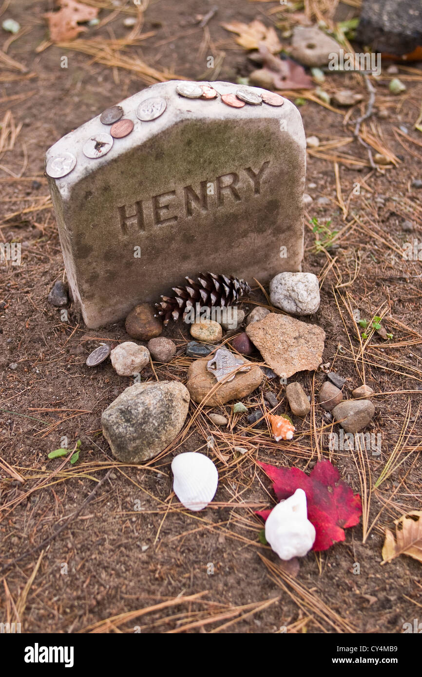 Henry david thoreaus grave sleepy hires stock photography and images