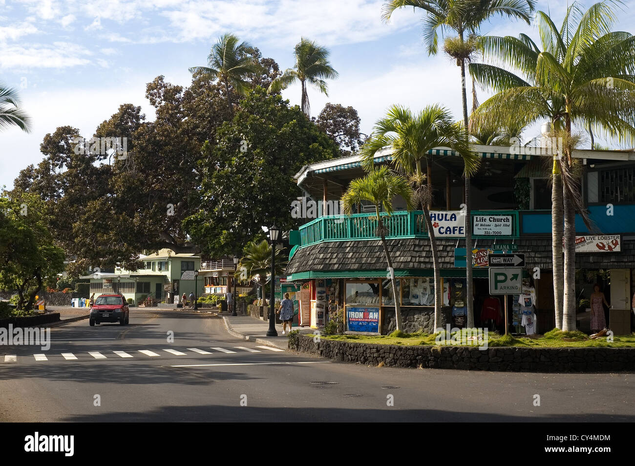 Elk284-2832 Hawaii, HI, Kailua-Kona, street scene Stock Photo