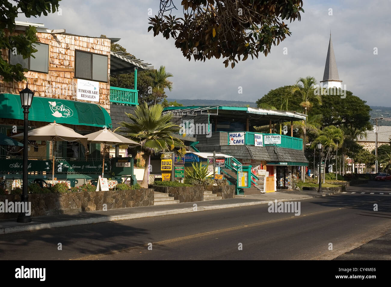 Elk284-2836 Hawaii, HI, Kailua-Kona, main shopping street scene Stock Photo