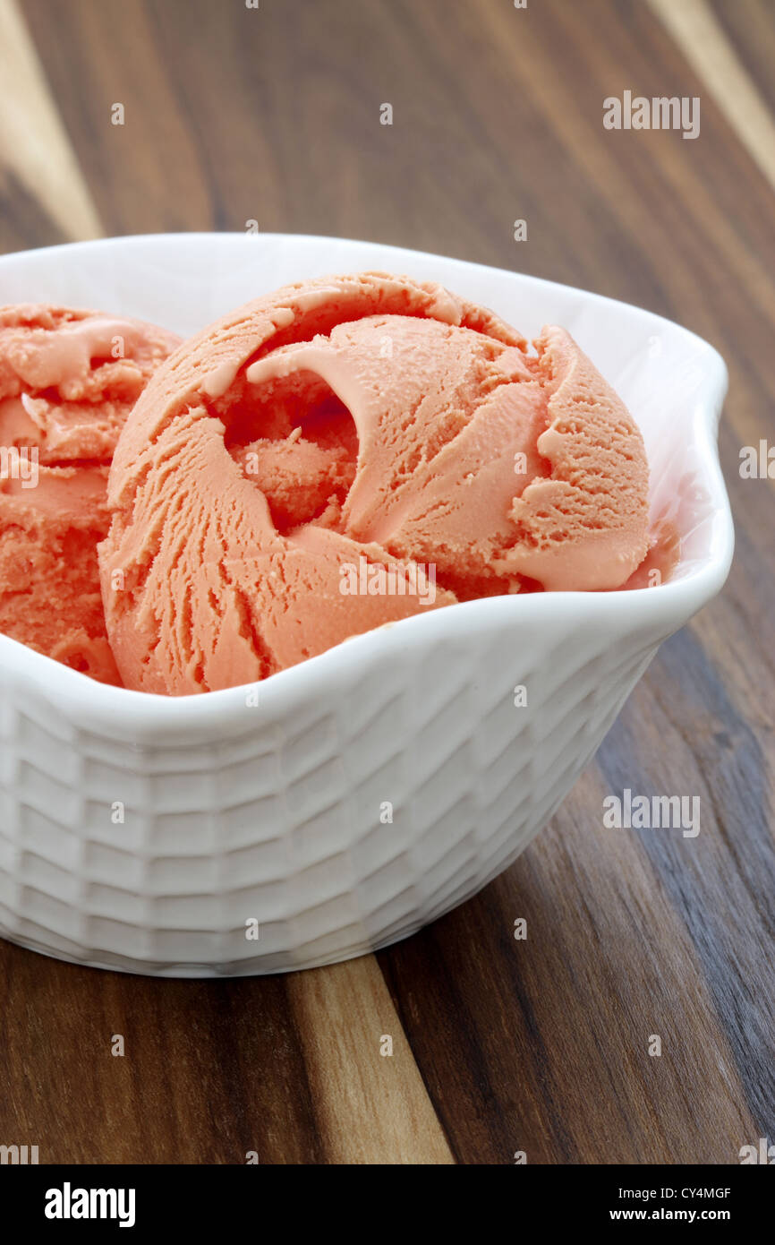 delicious mandarin ice cream Stock Photo Alamy