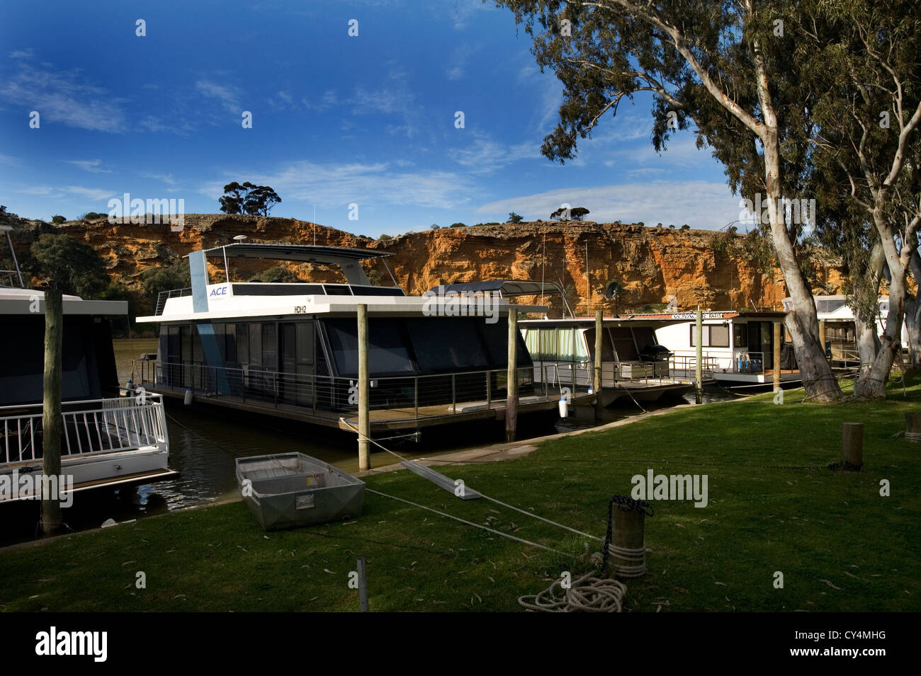 Murray River houseboats  Caurnamont South Australia Stock Photo