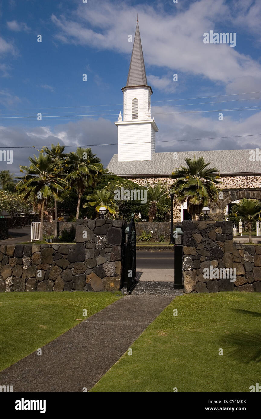 Elk284-2869v Hawaii, HI, Kailua-Kona, Molu'aikaua Church, 1837 Stock Photo