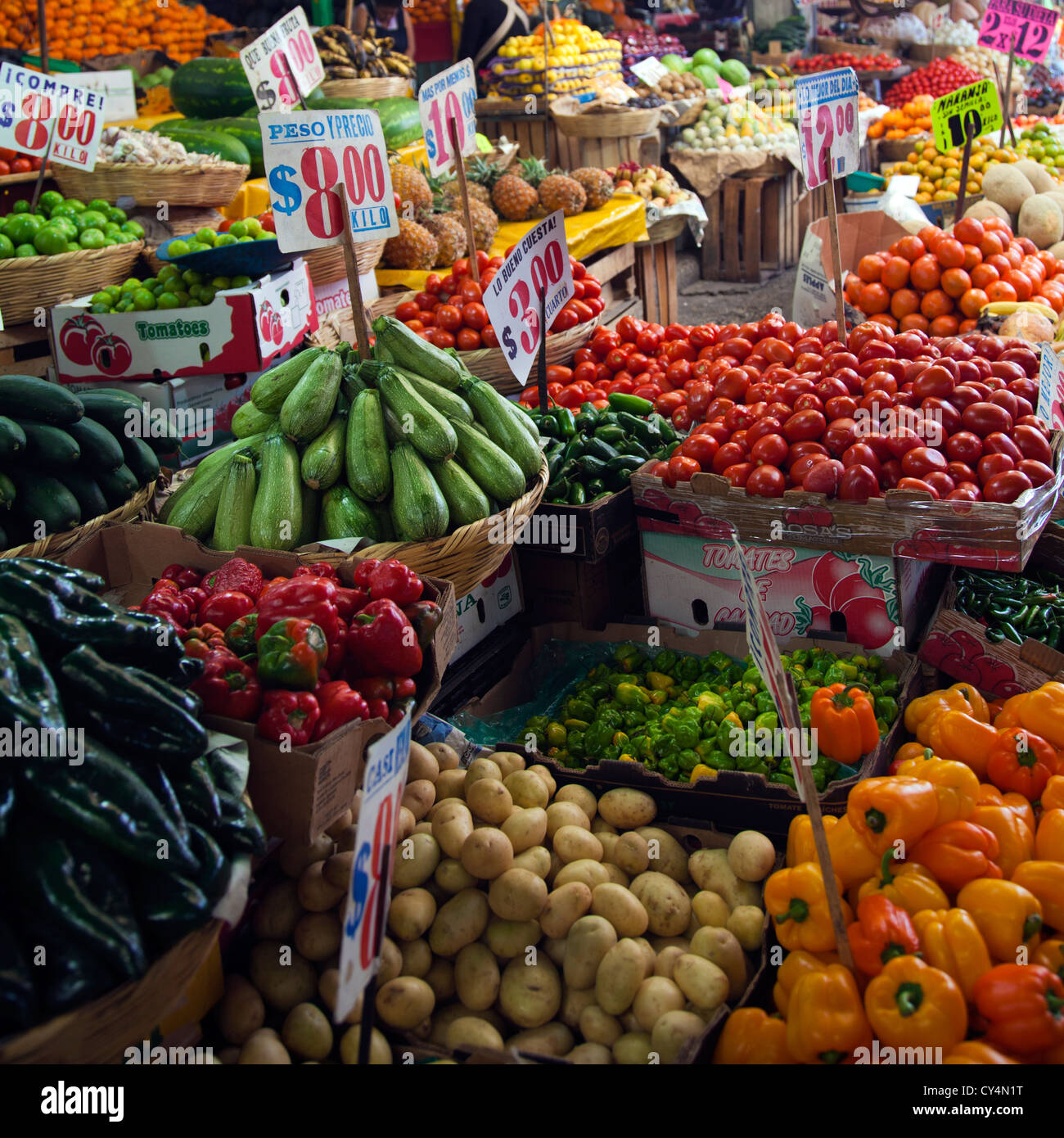 Fresh Produce for sale at Jamaica Market in Colonia Jamaica in