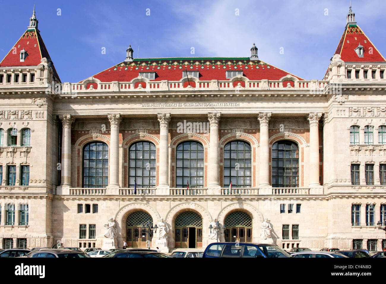 The Budapest University Of Technology And Economics Building On The Banks Of The River Danube Stock Photo Alamy