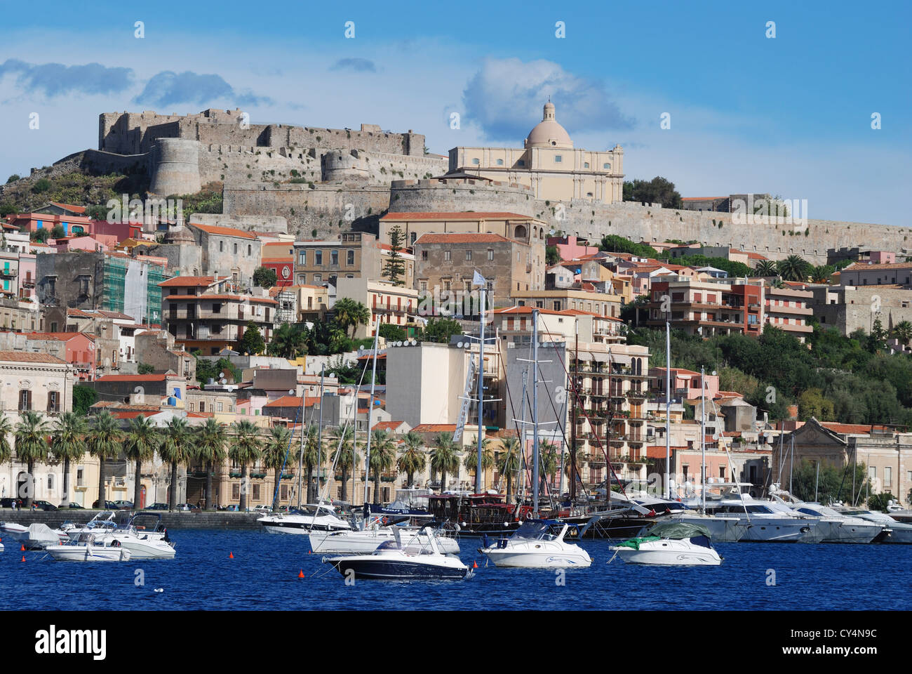 The town of Milazzo, Sicily, Italy. Stock Photo