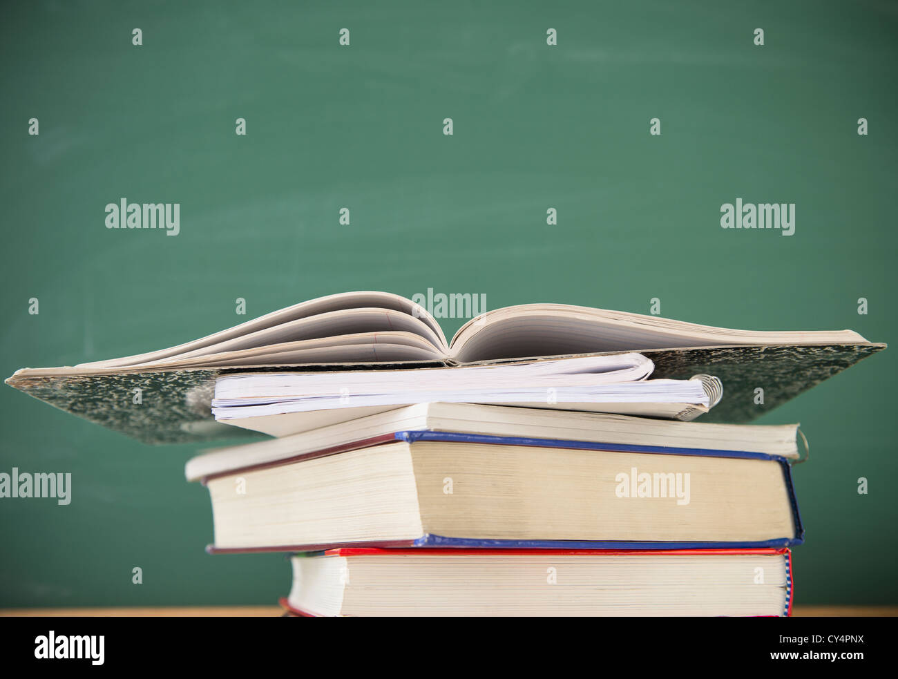 Studio shot of stack of books Stock Photo