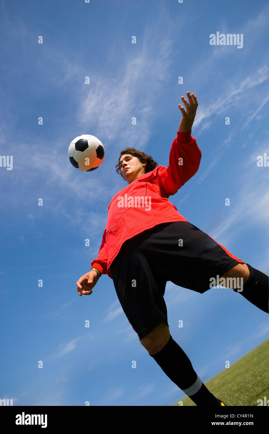 Soccer - Football Player controlling ball Stock Photo - Alamy