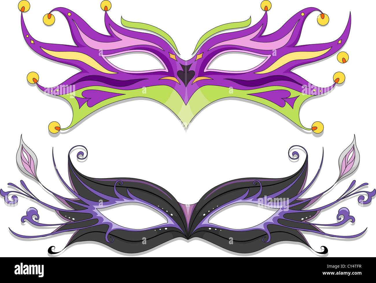 Illustration Featuring Fancy Masquerade Masks Stock Photo Alamy
