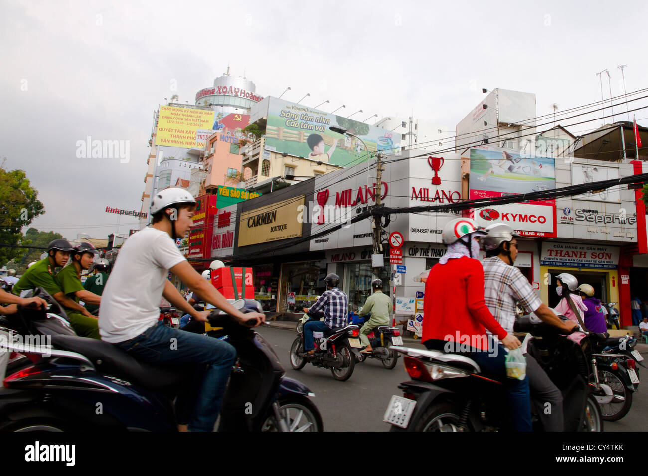 Motor bikes in Ho Chi Minh City Vietnam Stock Photo Alamy