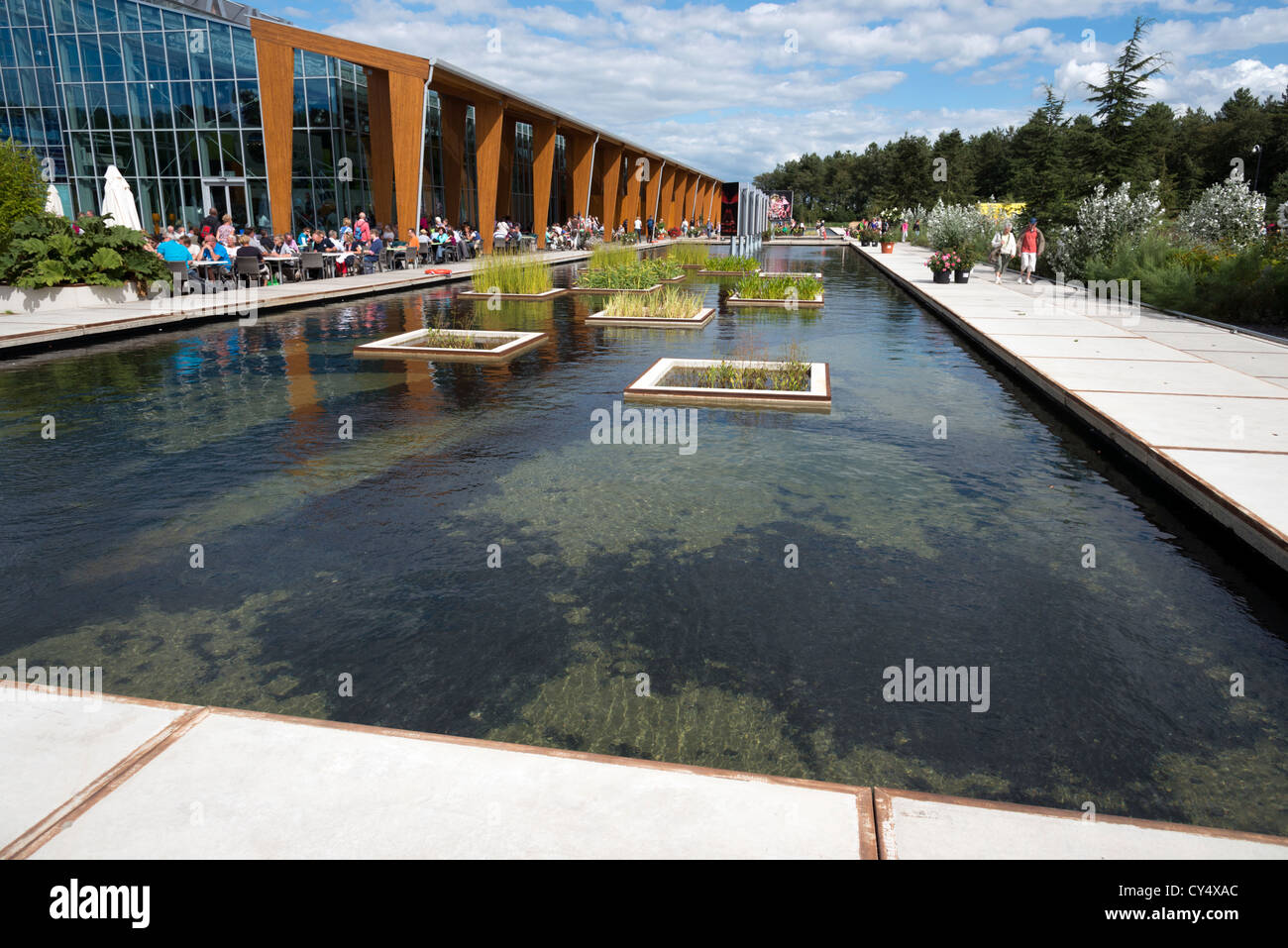 Lakeside Restaurant Villa Flora at Floriade 2012 World Horticultural Expo Venlo Holland Netherlands Stock Photo