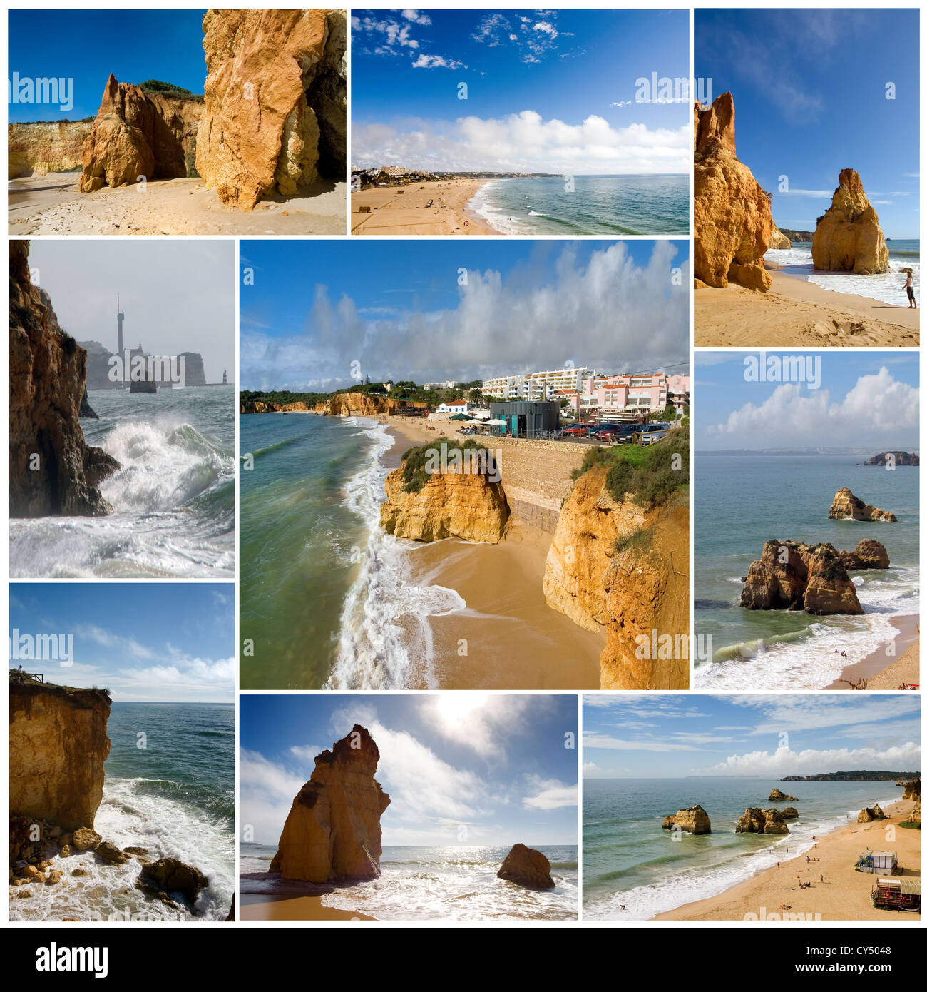 Collage of Algarve County, Portugal Stock Photo