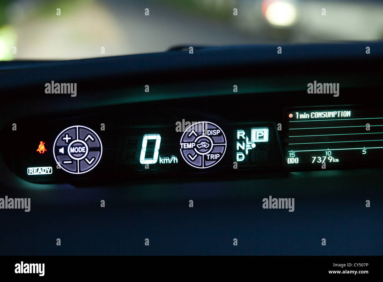 Car information display panel, night mode Stock Photo Alamy