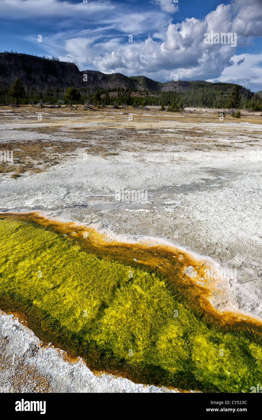 Yellowstone's Sapphire pool - Biscuit basin Stock Photo