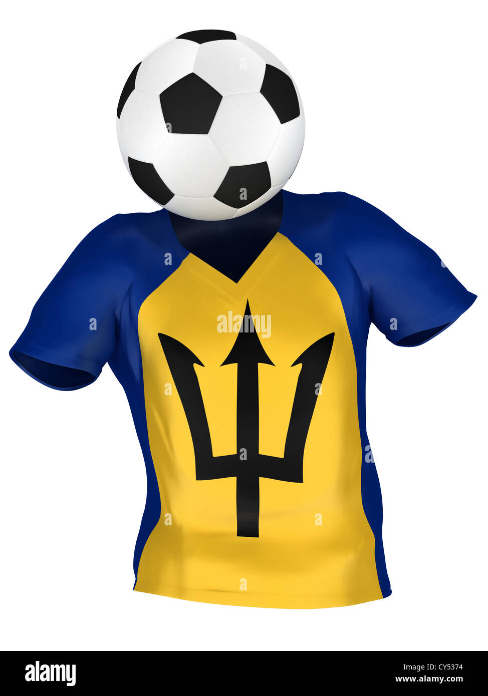 National Soccer Team of Barbados . All Teams Collection . Isolated