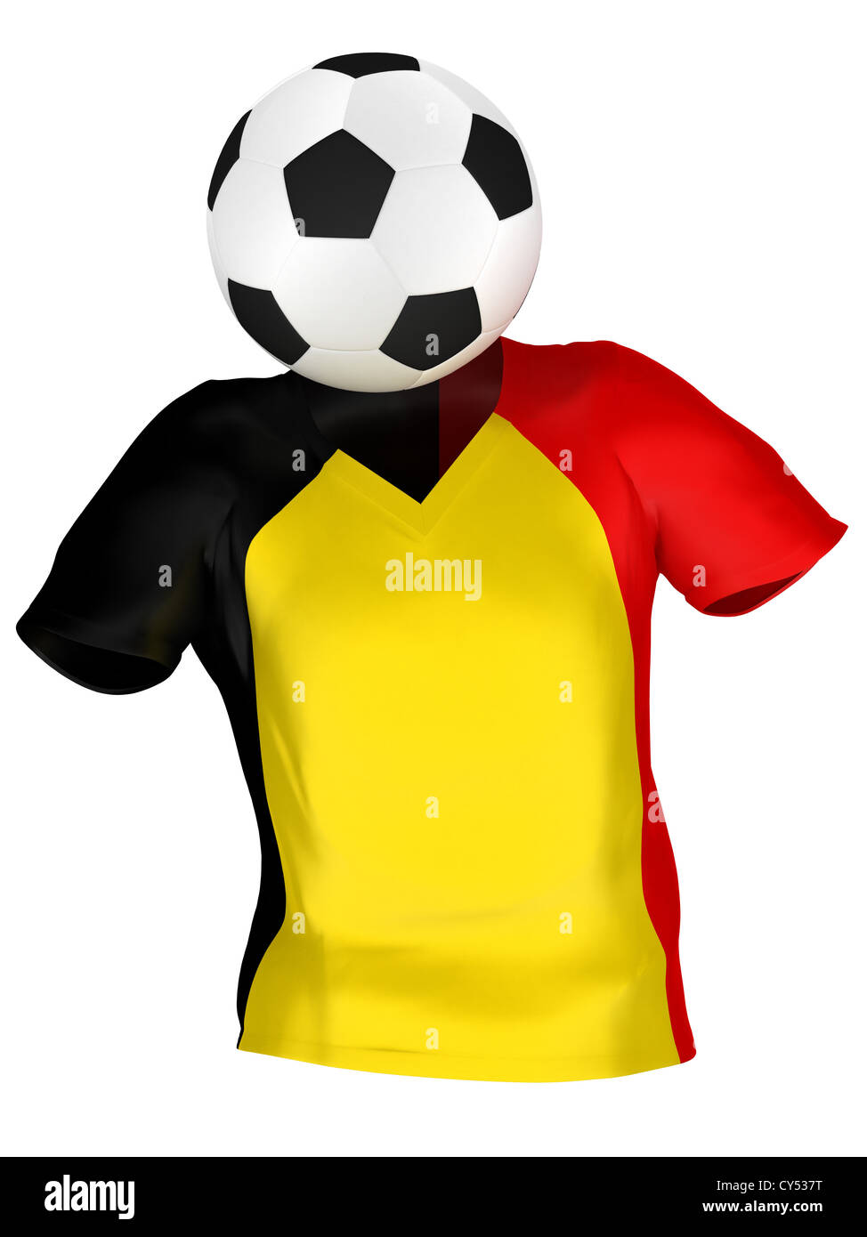 National Soccer Team of Belgium . All Teams Collection . Isolated Stock