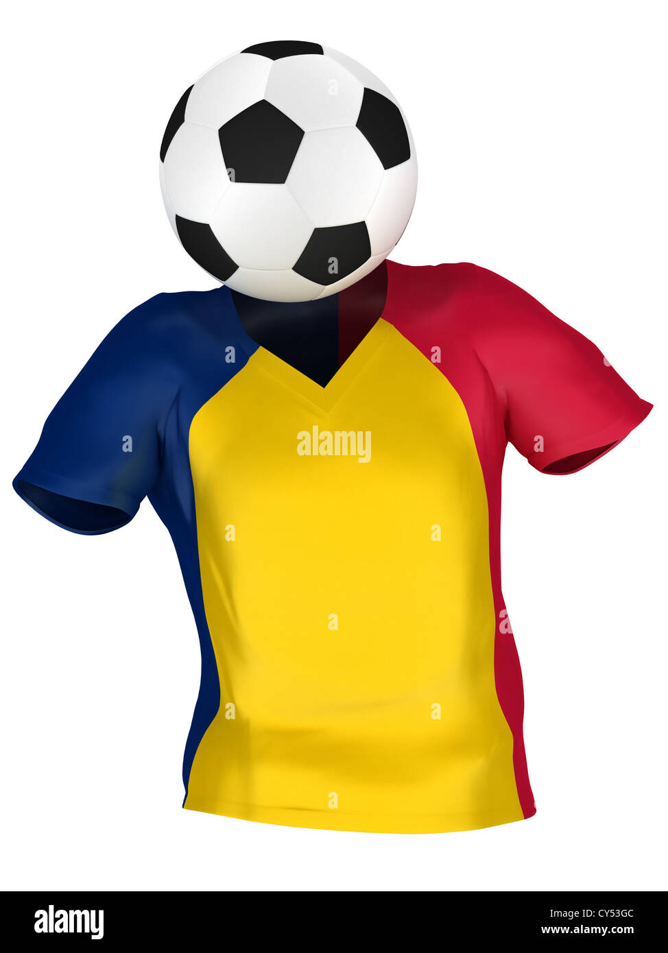 National Soccer Team of Chad . All Teams Collection . Isolated Stock