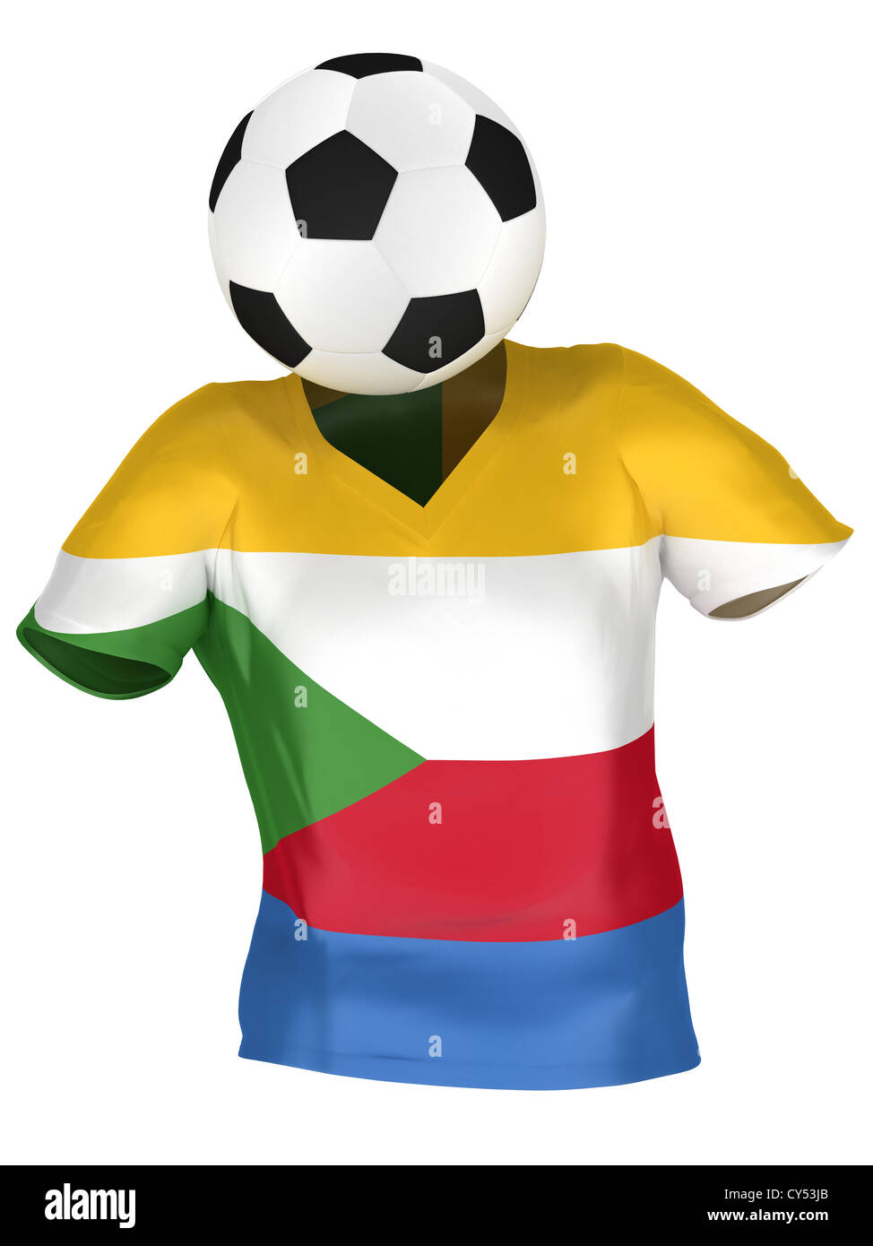 National Soccer Team of Comoros . All Teams Collection . Isolated Stock