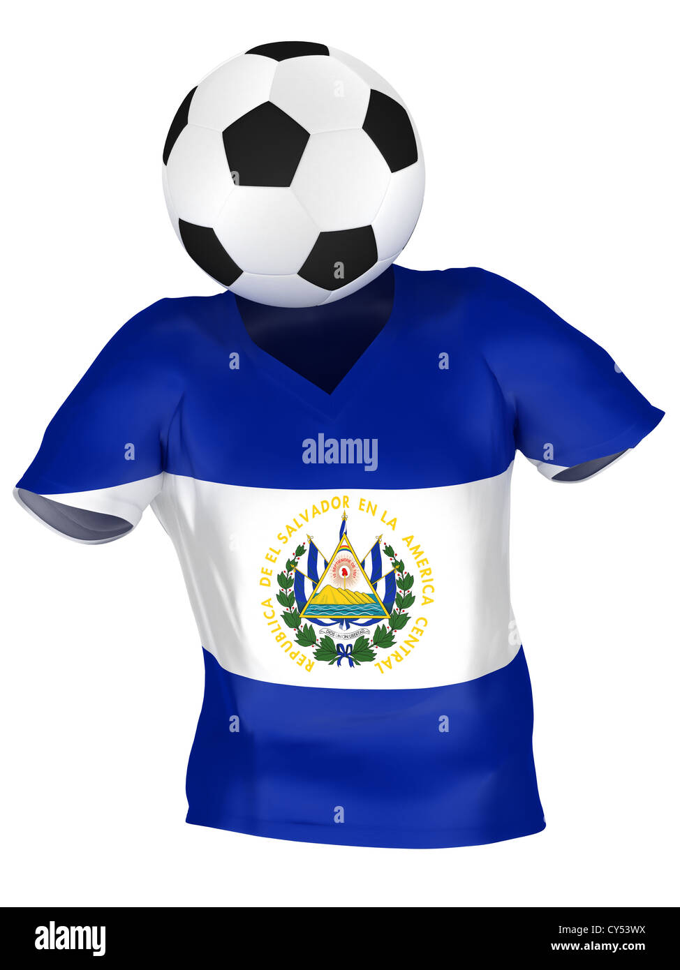 National Soccer Team of El Salvador . All Teams Collection . Isolated