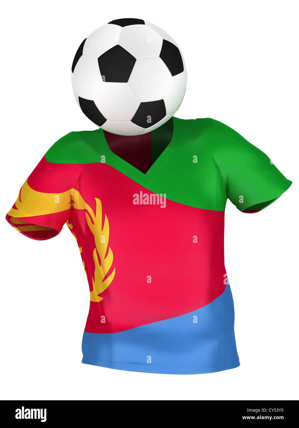 National Soccer Team of Eritrea . All Teams Collection . Isolated Stock