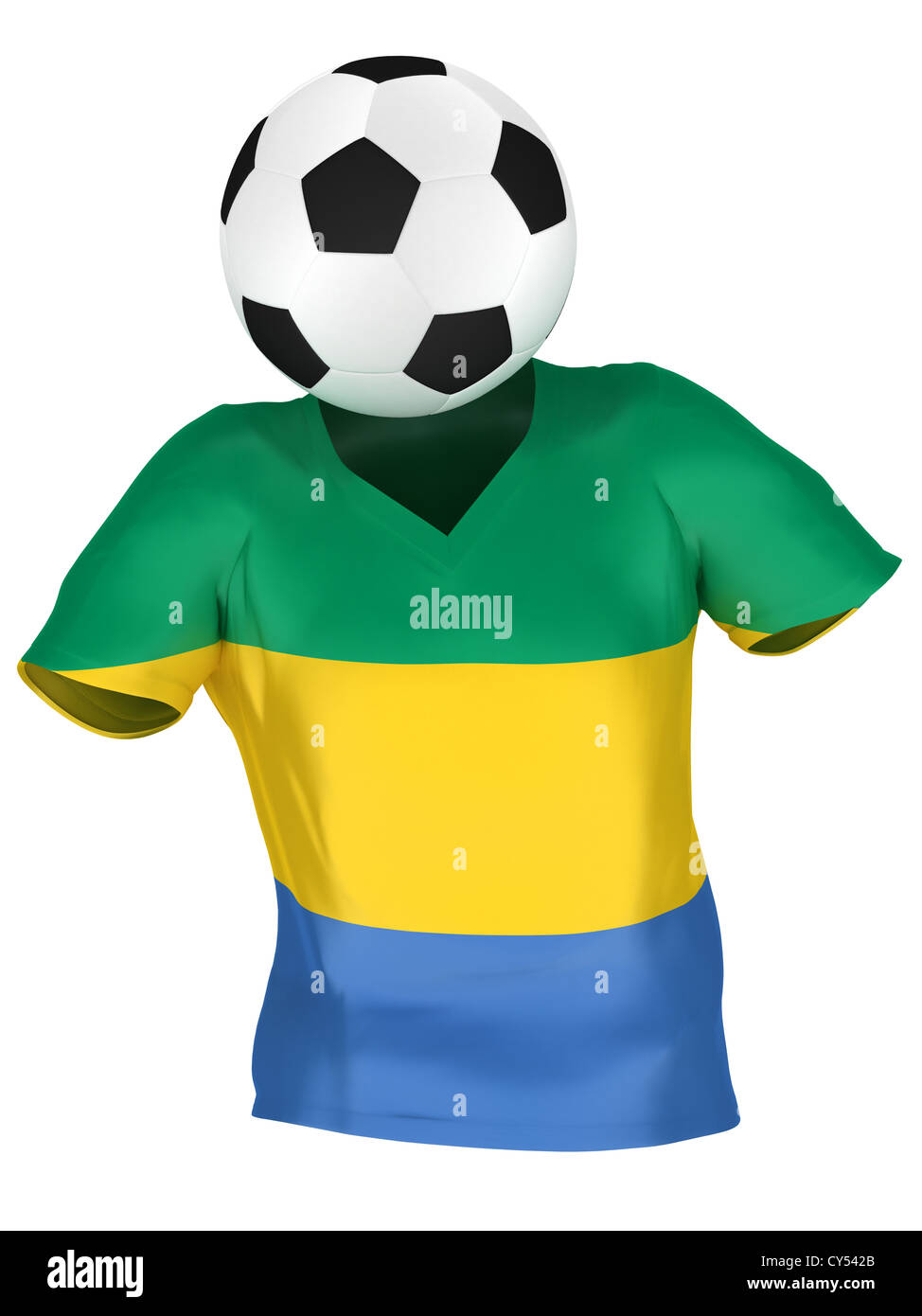 National Soccer Team of Gabon . All Teams Collection . Isolated Stock