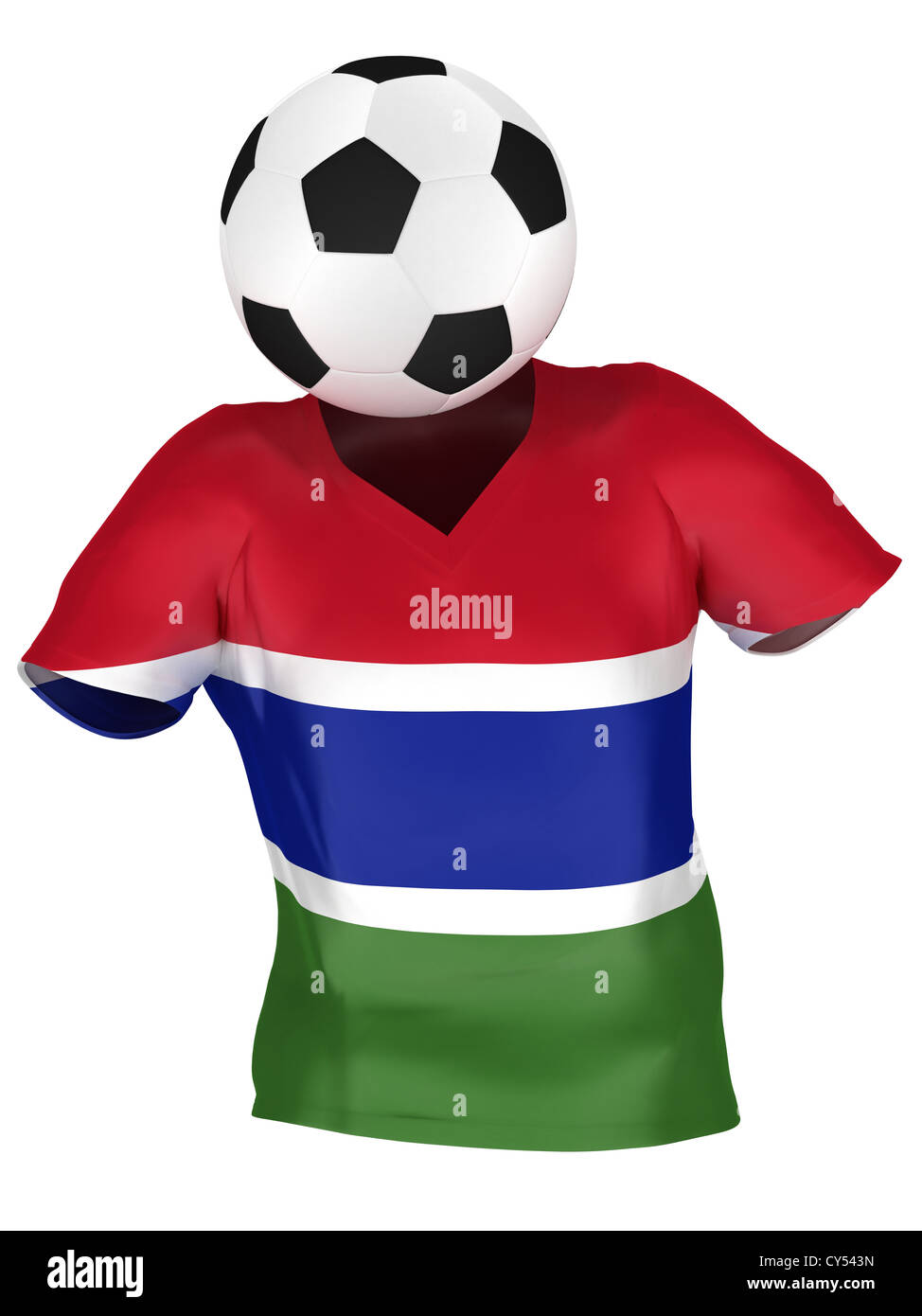 National Soccer Team of Gambia . All Teams Collection . Isolated Stock