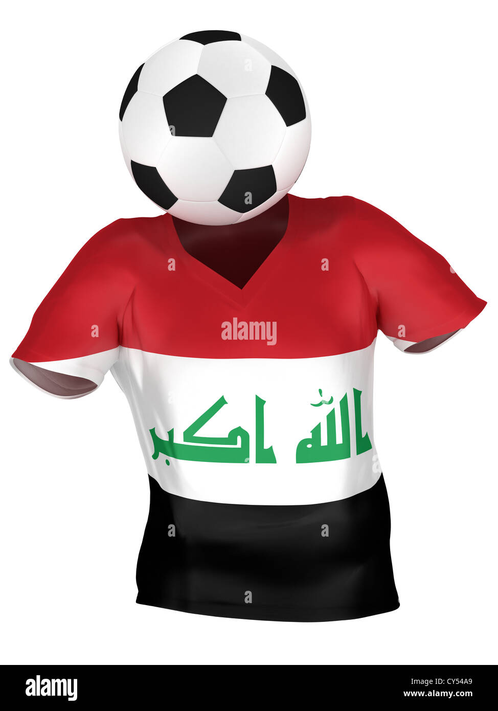 National Soccer Team of Iraq . All Teams Collection . Isolated Stock