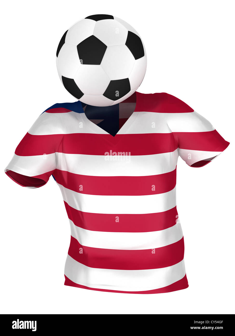 National Soccer Team of Liberia . All Teams Collection . Isolated Stock