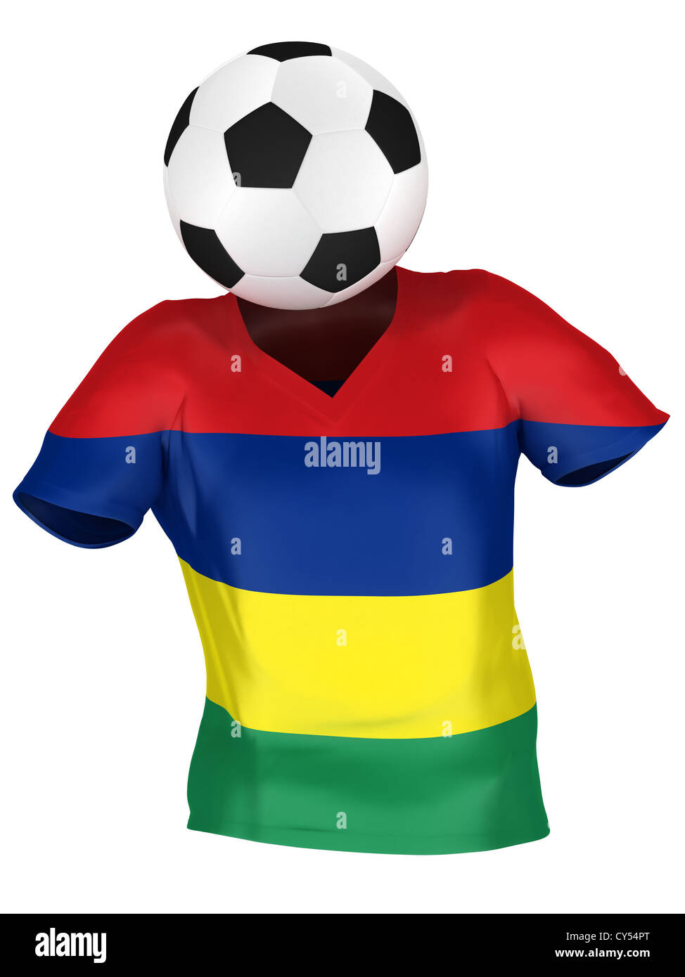 Flag mauritius football soccer hi-res stock photography and images - Alamy