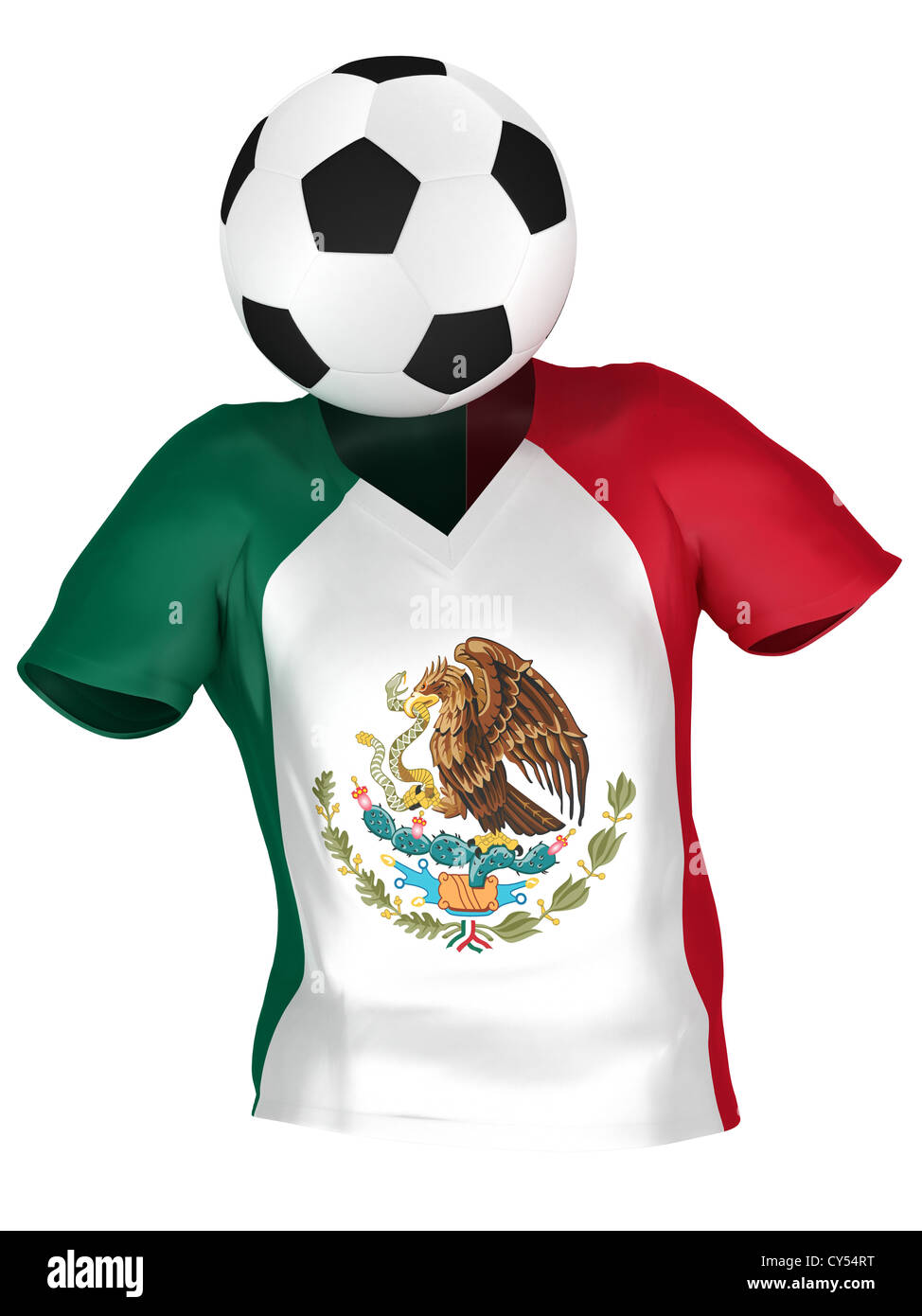 National Soccer Team of Mexico . All Teams Collection . Isolated Stock