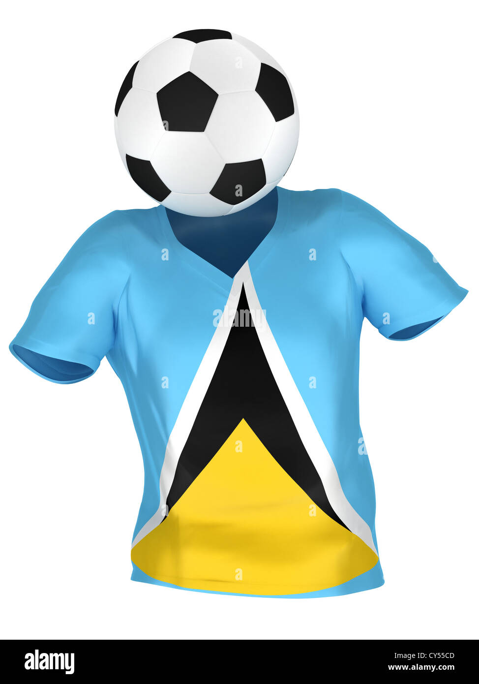 National Soccer Team of Saint Lucia . All Teams Collection . Isolated