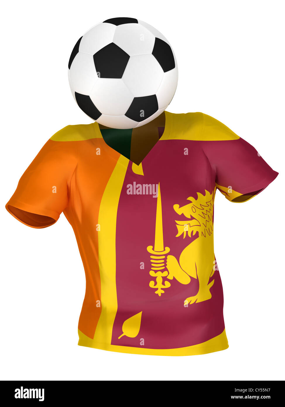 National Soccer Team of Sri Lanka . All Teams Collection . Isolated