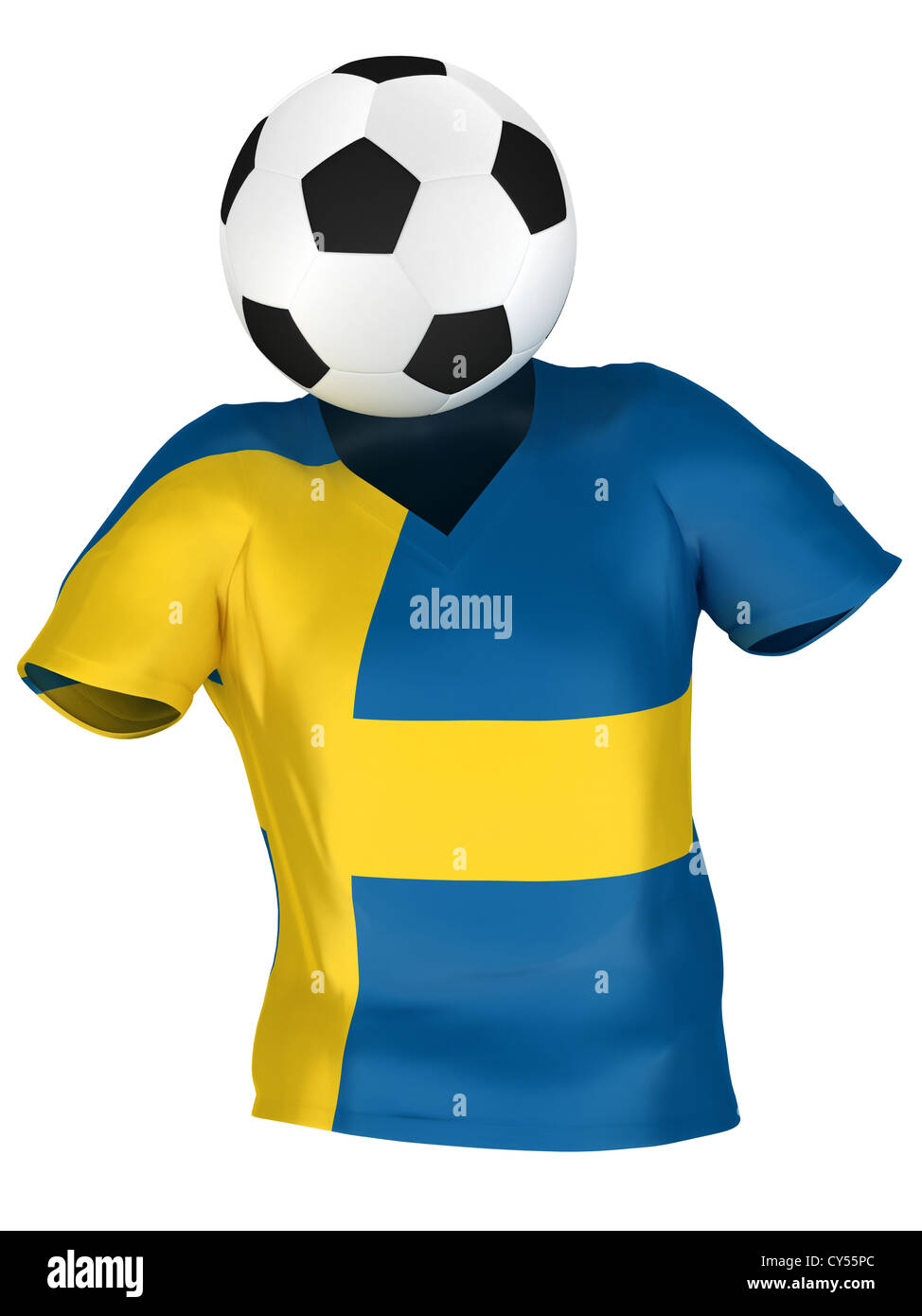 National Soccer Team of Sweden . All Teams Collection . Isolated Stock
