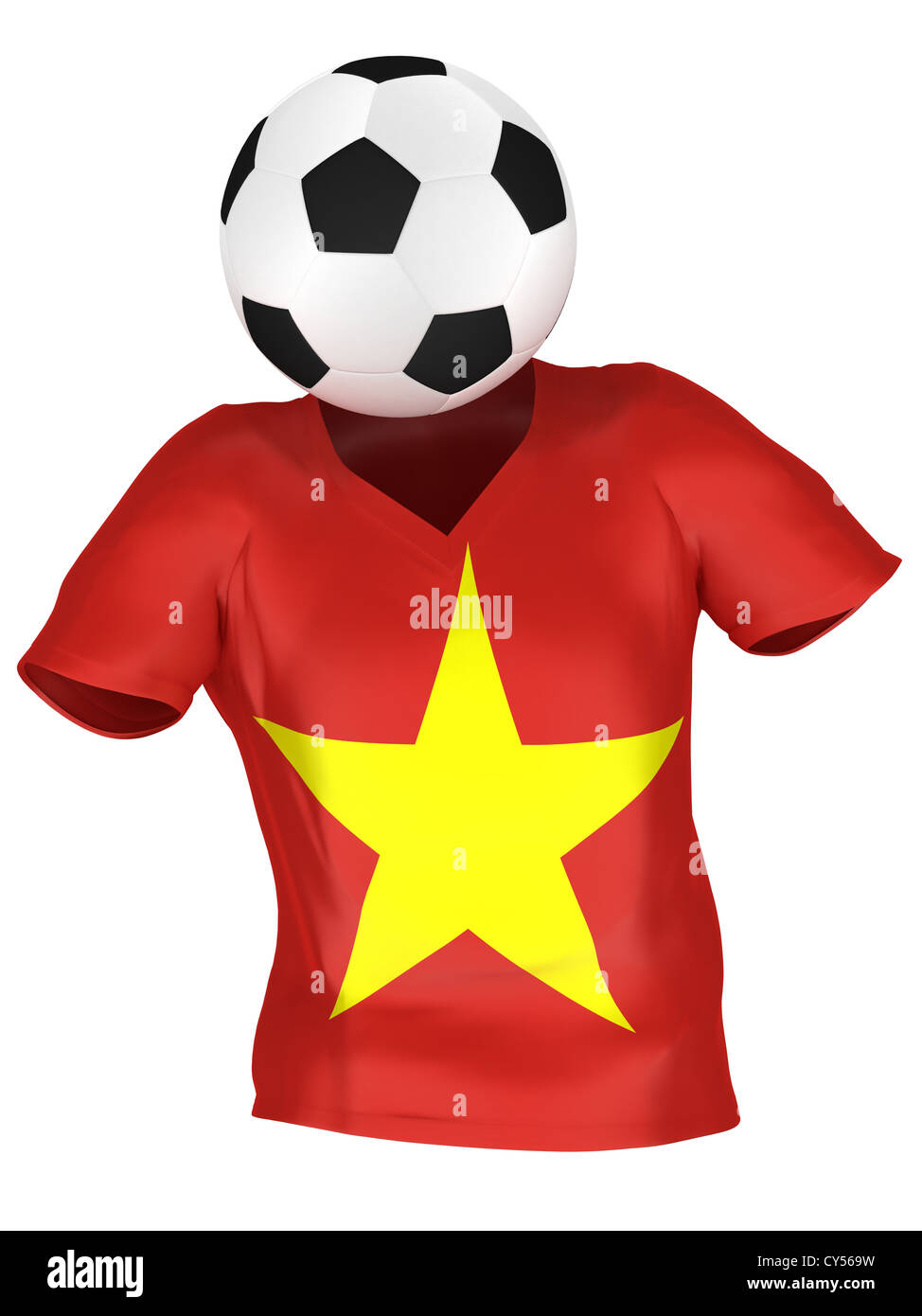 National Soccer Team of Vietnam . All Teams Collection . Isolated Stock